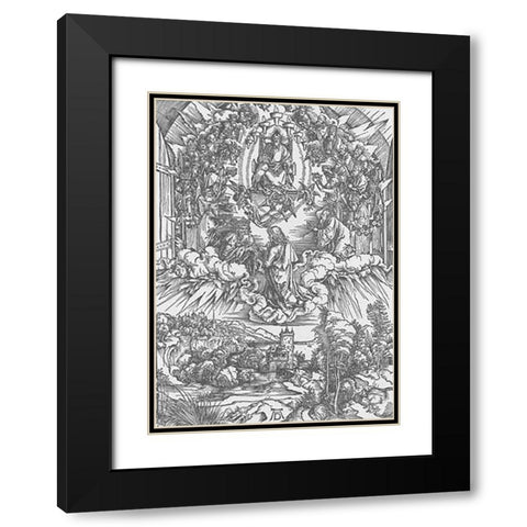 The Revelation Of St John 3 Black Modern Wood Framed Art Print with Double Matting by Durer, Albrecht