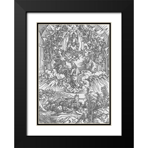The Revelation Of St John 3 Black Modern Wood Framed Art Print with Double Matting by Durer, Albrecht