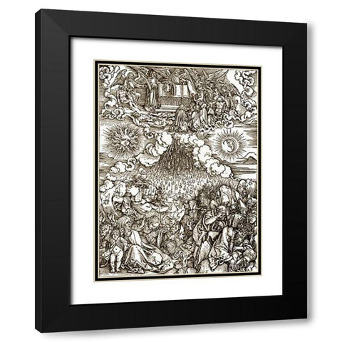 The Revelation Of St John 5 Black Modern Wood Framed Art Print with Double Matting by Durer, Albrecht