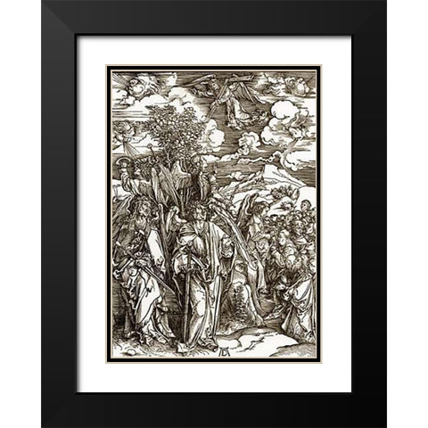 The Revelation Of St John 6 Black Modern Wood Framed Art Print with Double Matting by Durer, Albrecht