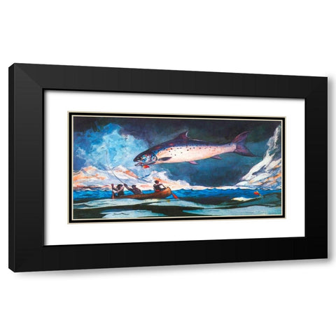 A Good Pool Saugenay River Black Modern Wood Framed Art Print with Double Matting by Homer, Winslow