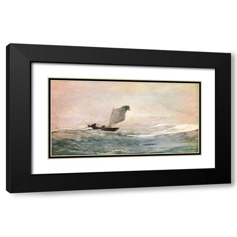 Blown Away Black Modern Wood Framed Art Print with Double Matting by Homer, Winslow