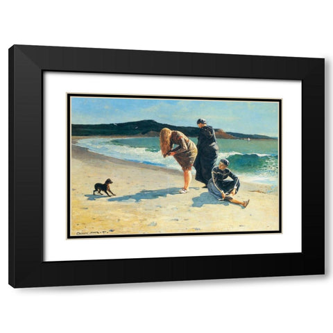 Eaglehead Manchester Massachusetts Black Modern Wood Framed Art Print with Double Matting by Homer, Winslow