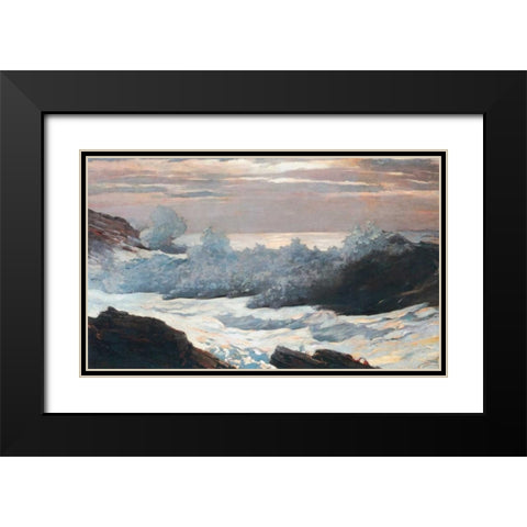 Early Morning After A Storm On The Sea Black Modern Wood Framed Art Print with Double Matting by Homer, Winslow