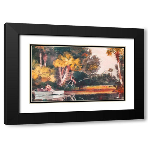 Homosassa Jungle Black Modern Wood Framed Art Print with Double Matting by Homer, Winslow