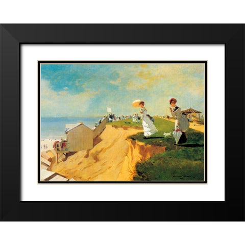 Long Branch New Jersey Black Modern Wood Framed Art Print with Double Matting by Homer, Winslow