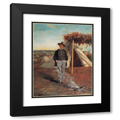 Portrait Of Albert Post Black Modern Wood Framed Art Print with Double Matting by Homer, Winslow
