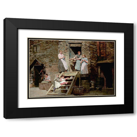 Sparrow Hall Black Modern Wood Framed Art Print with Double Matting by Homer, Winslow
