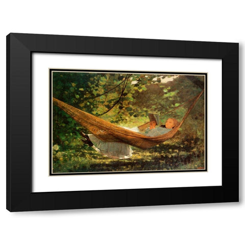 Sunlight And Shadow Black Modern Wood Framed Art Print with Double Matting by Homer, Winslow