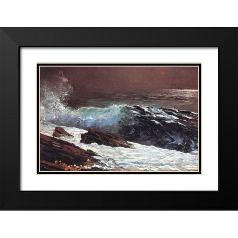 Sunlight On The Coast Black Modern Wood Framed Art Print with Double Matting by Homer, Winslow