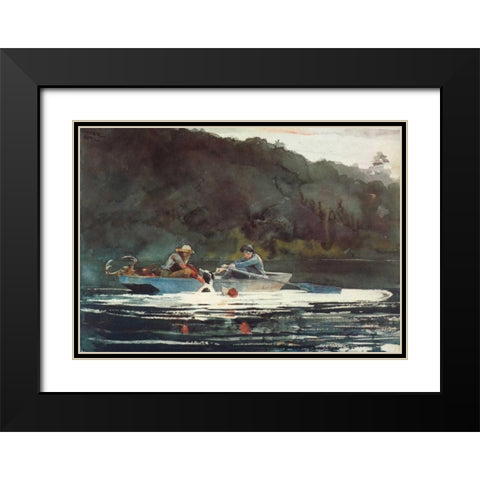 The End Of The Hunt Black Modern Wood Framed Art Print with Double Matting by Homer, Winslow