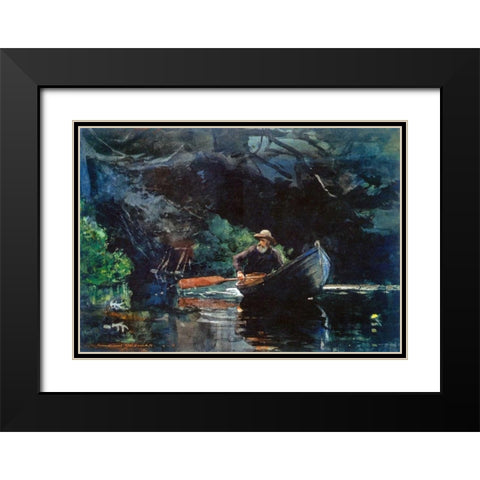 The Guide Black Modern Wood Framed Art Print with Double Matting by Homer, Winslow