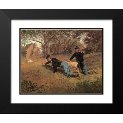 The Last Goose At Yorktown Black Modern Wood Framed Art Print with Double Matting by Homer, Winslow