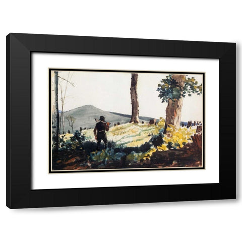 The Pioneer Black Modern Wood Framed Art Print with Double Matting by Homer, Winslow
