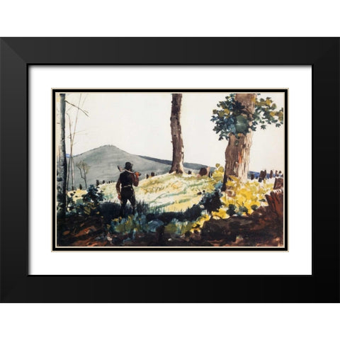 The Pioneer Black Modern Wood Framed Art Print with Double Matting by Homer, Winslow