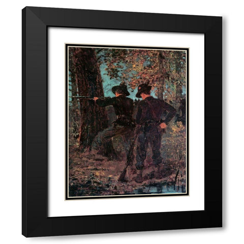 The Sharpshooters Black Modern Wood Framed Art Print with Double Matting by Homer, Winslow