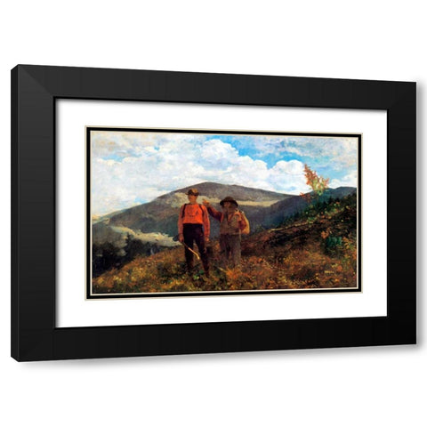 The Two Guides Black Modern Wood Framed Art Print with Double Matting by Homer, Winslow