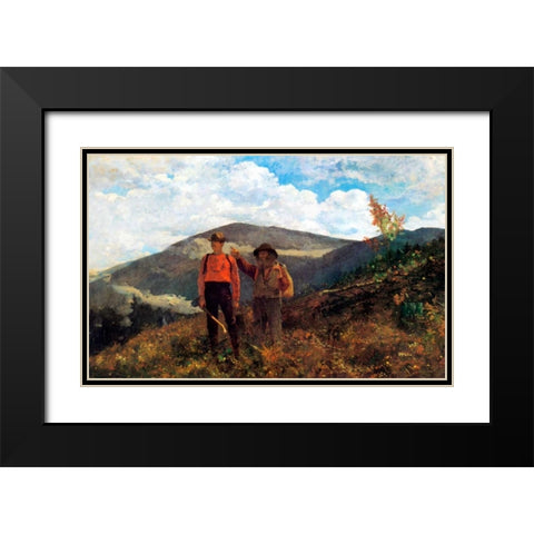 The Two Guides Black Modern Wood Framed Art Print with Double Matting by Homer, Winslow