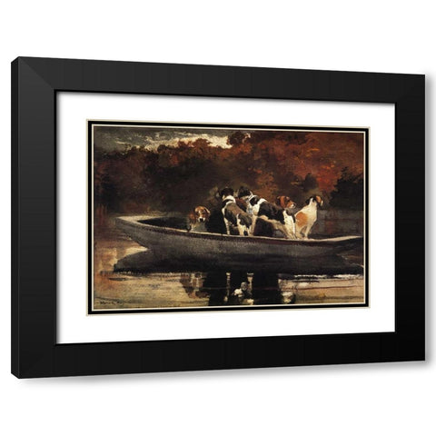 Waiting For The Start Black Modern Wood Framed Art Print with Double Matting by Homer, Winslow