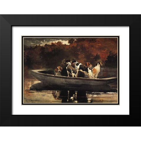 Waiting For The Start Black Modern Wood Framed Art Print with Double Matting by Homer, Winslow