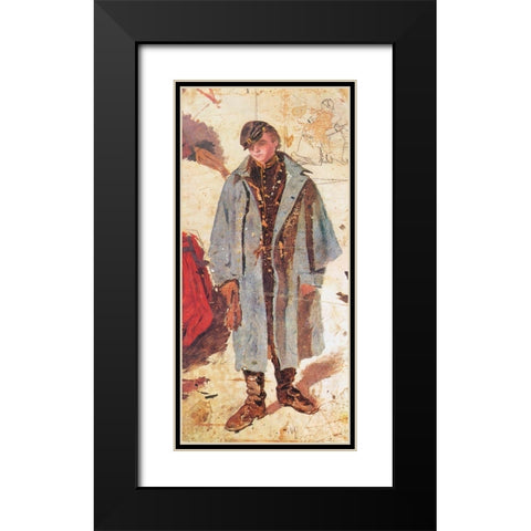 Young Soldier Black Modern Wood Framed Art Print with Double Matting by Homer, Winslow
