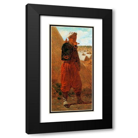 Zouave Black Modern Wood Framed Art Print with Double Matting by Homer, Winslow