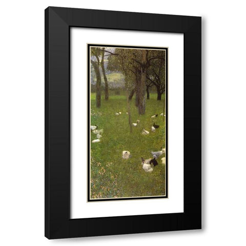 After The Rain 1899 Black Modern Wood Framed Art Print with Double Matting by Klimt, Gustav
