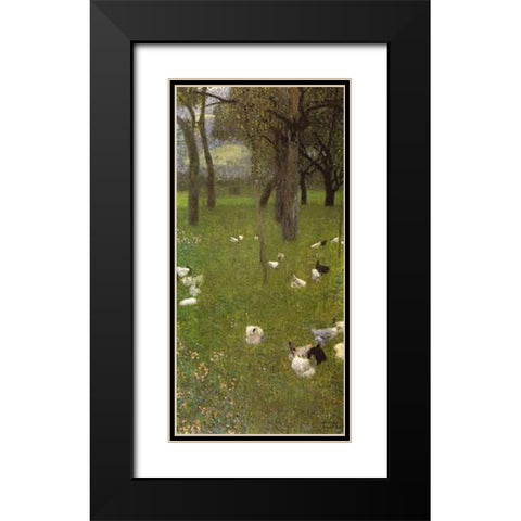 After The Rain 1899 Black Modern Wood Framed Art Print with Double Matting by Klimt, Gustav