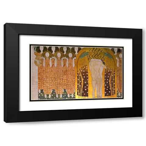 Beethoven Frieze (detail)1902 Black Modern Wood Framed Art Print with Double Matting by Klimt, Gustav