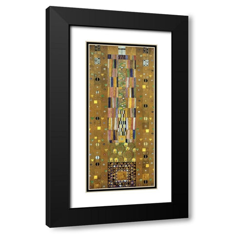 Cartoon For The Stoclet Frieze Black Modern Wood Framed Art Print with Double Matting by Klimt, Gustav