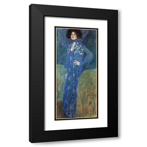 Emilie Floge 1902 Black Modern Wood Framed Art Print with Double Matting by Klimt, Gustav