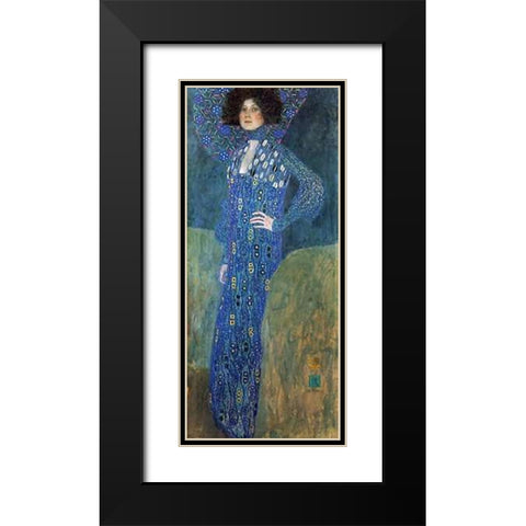 Emilie Floge 1902 Black Modern Wood Framed Art Print with Double Matting by Klimt, Gustav