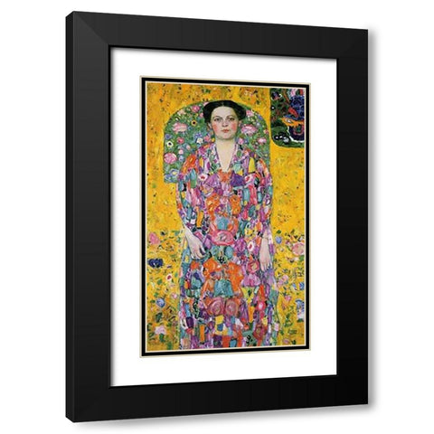 Eugenia Primavesi 1914 Black Modern Wood Framed Art Print with Double Matting by Klimt, Gustav