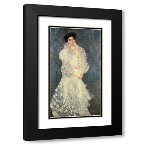 Hermine Gallia 1904 Black Modern Wood Framed Art Print with Double Matting by Klimt, Gustav