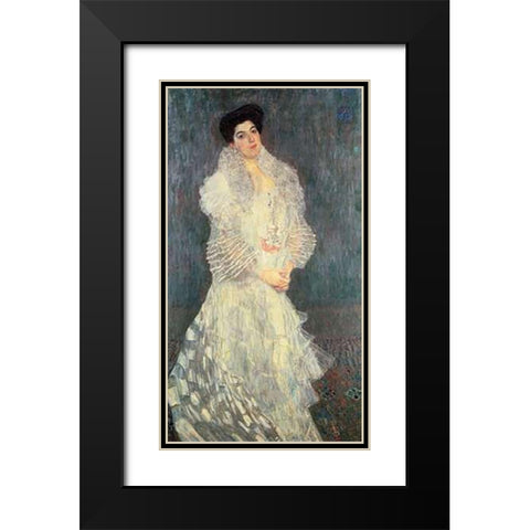 Hermine Gallia 1904 Black Modern Wood Framed Art Print with Double Matting by Klimt, Gustav