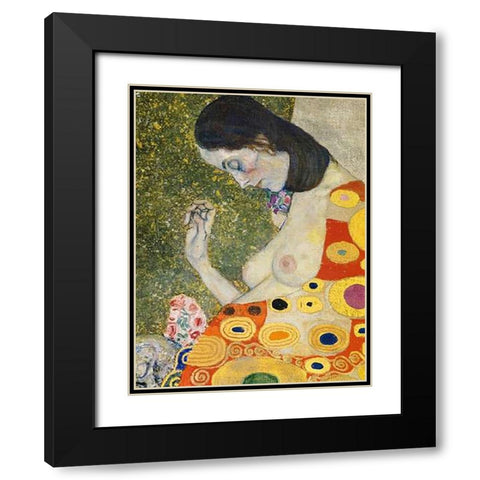 Hope II (detail) 1908 Black Modern Wood Framed Art Print with Double Matting by Klimt, Gustav