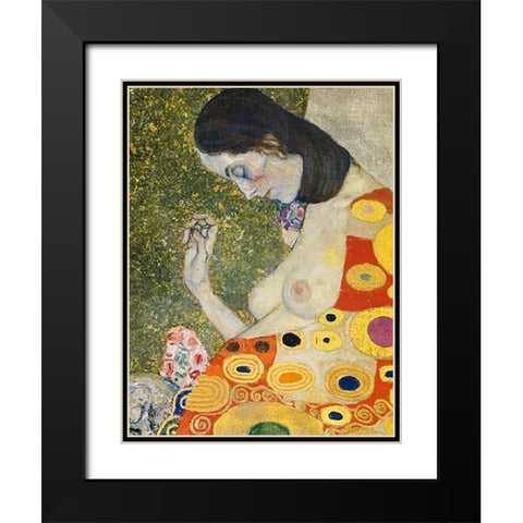 Hope II (detail) 1908 Black Modern Wood Framed Art Print with Double Matting by Klimt, Gustav