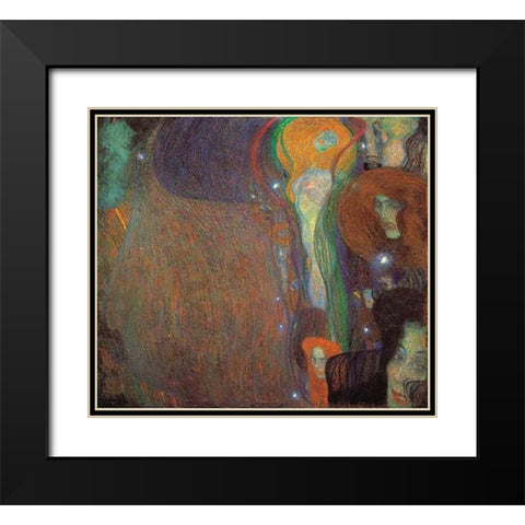 Irrlichter 1903 Black Modern Wood Framed Art Print with Double Matting by Klimt, Gustav