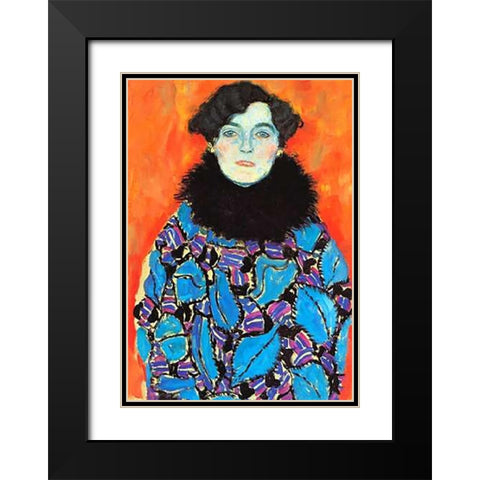 Johanna Staude 1918 Black Modern Wood Framed Art Print with Double Matting by Klimt, Gustav