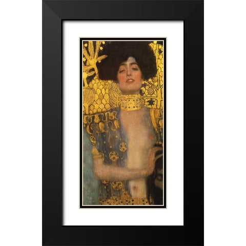 Judith Black Modern Wood Framed Art Print with Double Matting by Klimt, Gustav