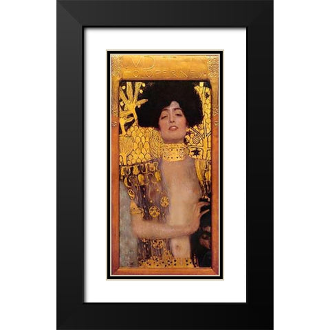 Judith (2) Black Modern Wood Framed Art Print with Double Matting by Klimt, Gustav