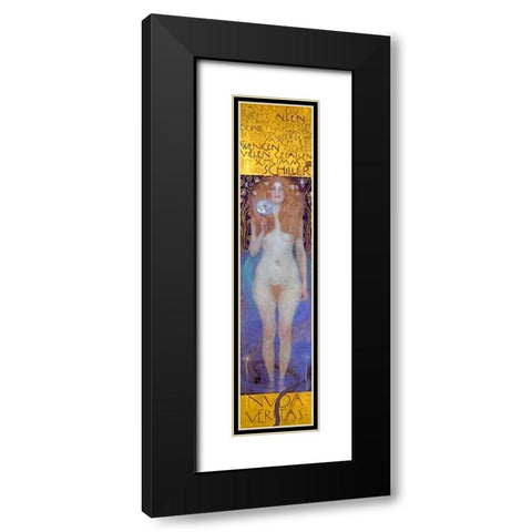 Nuda Veritas 1899 Black Modern Wood Framed Art Print with Double Matting by Klimt, Gustav