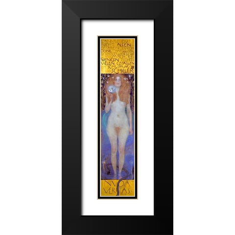 Nuda Veritas 1899 Black Modern Wood Framed Art Print with Double Matting by Klimt, Gustav
