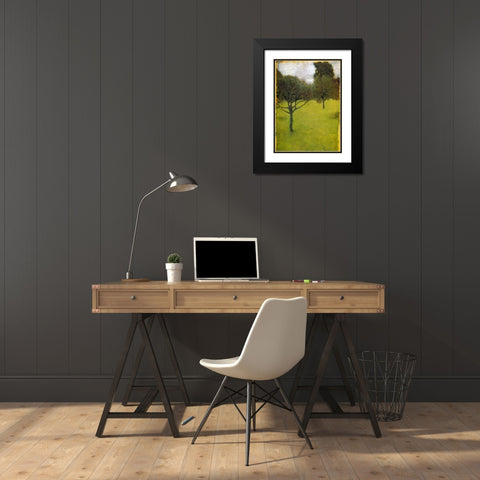 Orchard 1898 Black Modern Wood Framed Art Print with Double Matting by Klimt, Gustav