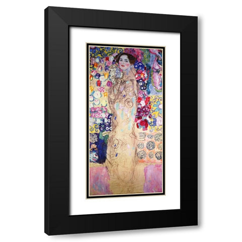 Portrait Of A Lady 1918 Black Modern Wood Framed Art Print with Double Matting by Klimt, Gustav