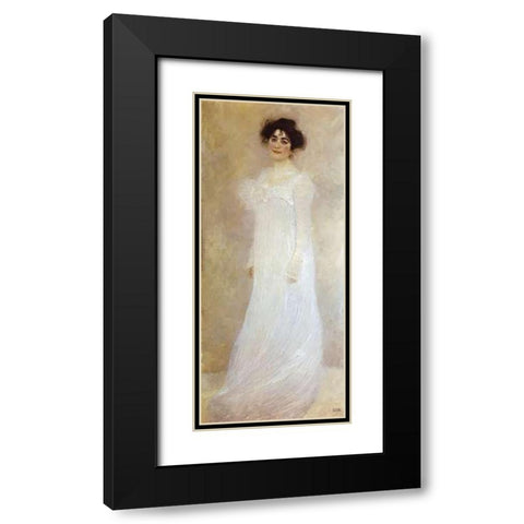 Serena Lederer 1899 Black Modern Wood Framed Art Print with Double Matting by Klimt, Gustav