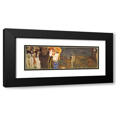 The Hostile Powers (From The Beethoven Frieze) 1902 Black Modern Wood Framed Art Print with Double Matting by Klimt, Gustav