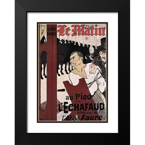 At The Foot Of The Scaffold Black Modern Wood Framed Art Print with Double Matting by Toulouse-Lautrec, Henri