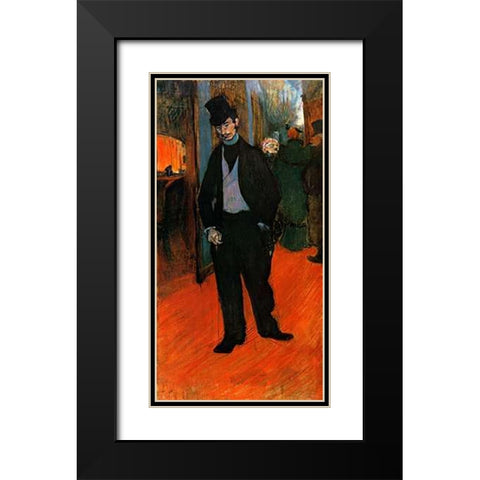 Portrait Of Gabriel Tapie De Celeyran Black Modern Wood Framed Art Print with Double Matting by Toulouse-Lautrec, Henri