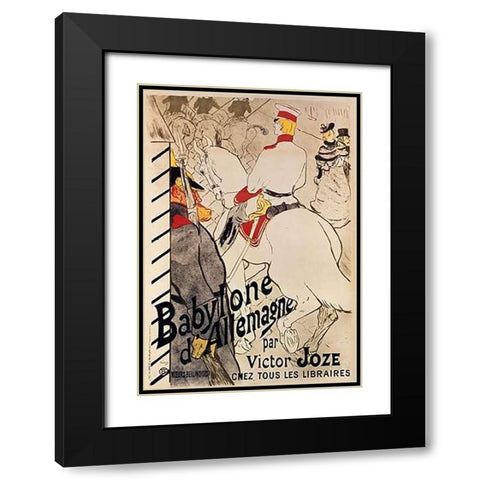 The German Babylon Black Modern Wood Framed Art Print with Double Matting by Toulouse-Lautrec, Henri